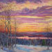 Snowy Sunrise with Lavender Clouds